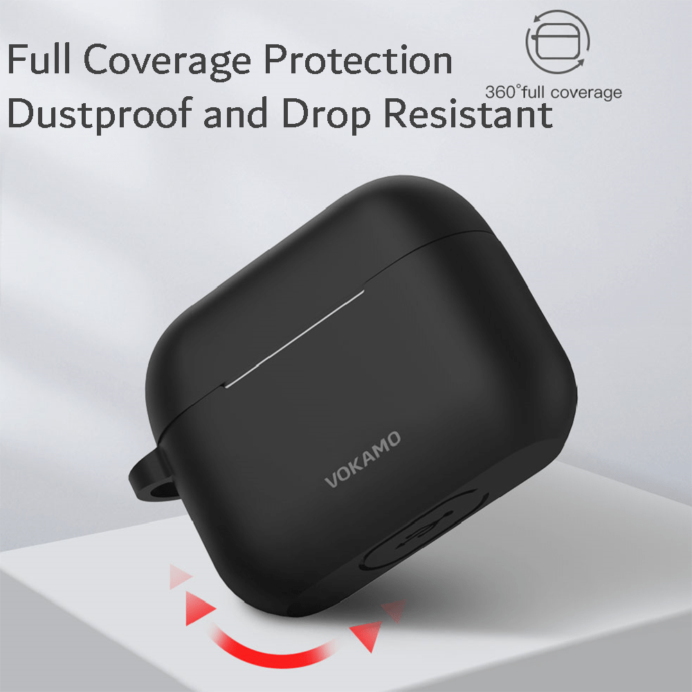 VOKAMO Designed for AirPods Pro Case,Soft Skin Friendly Liquid Silicone Case Cover - VOKAMO