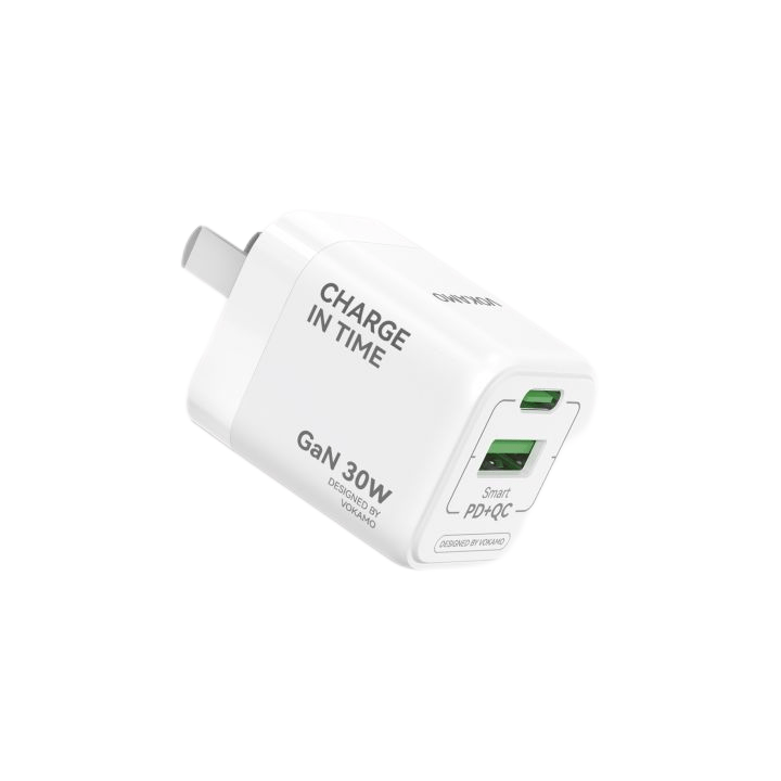 VOKAMO GaN 30W USB - C+USB - A 2 - Port Wall Charger USB C Fast Charger - VOKAMO