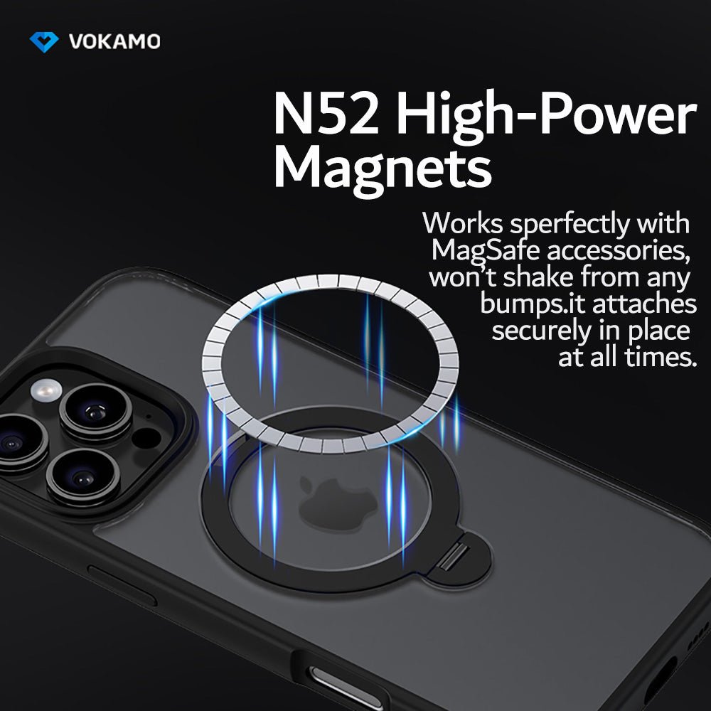 VOKAMO Hard - Shell Case for iPhone 16 Pro Max with MagSafe Kickstand,iPhone 16 Magnetic Case with Stand - VOKAMO