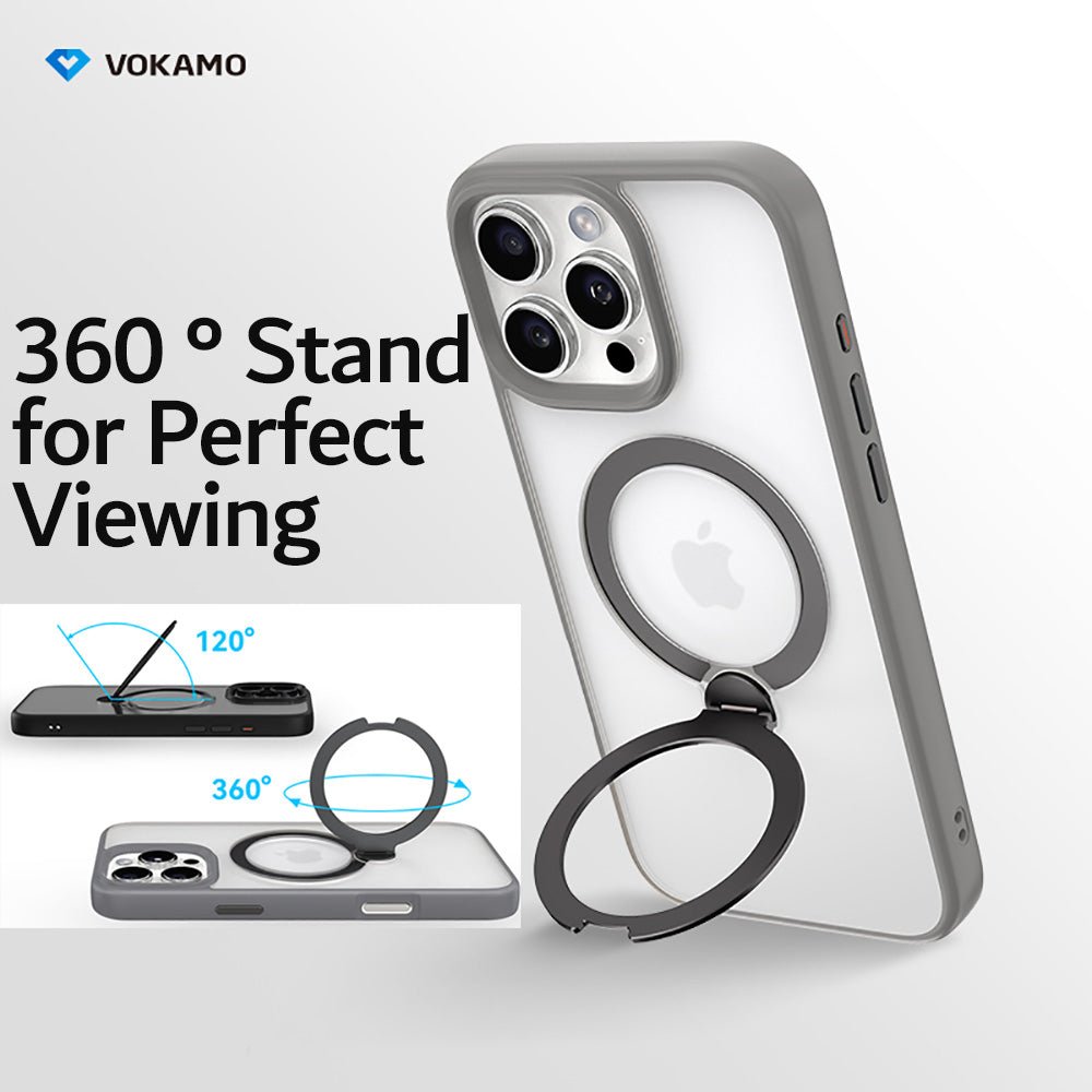 VOKAMO Hard - Shell Case for iPhone 16 Pro Max with MagSafe Kickstand,iPhone 16 Magnetic Case with Stand - VOKAMO