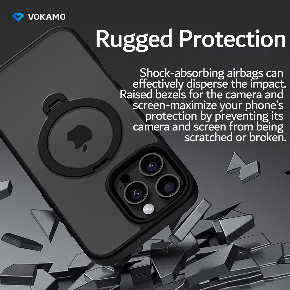 VOKAMO Hard - Shell Case for iPhone 16 Pro Max with MagSafe Kickstand,iPhone 16 Magnetic Case with Stand - VOKAMO