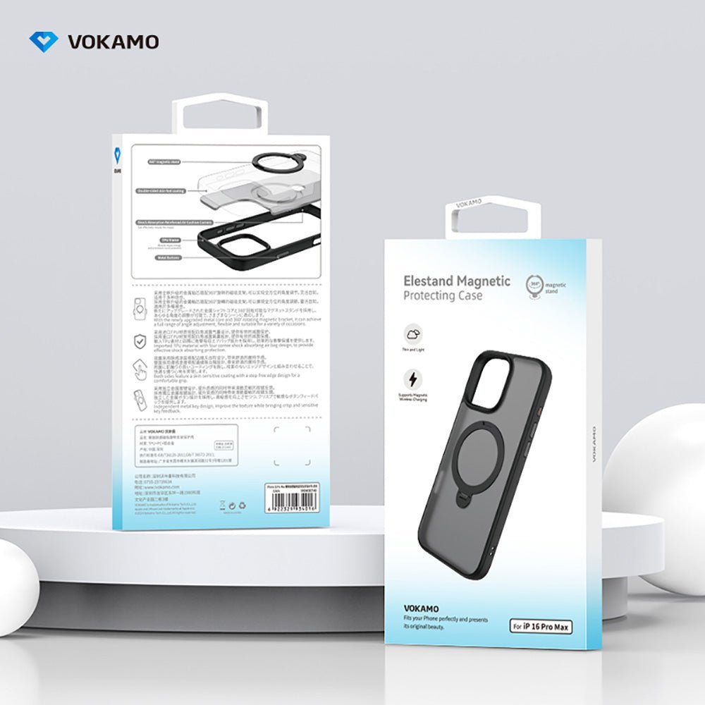 VOKAMO Hard - Shell Case for iPhone 16 Pro Max with MagSafe Kickstand,iPhone 16 Magnetic Case with Stand - VOKAMO