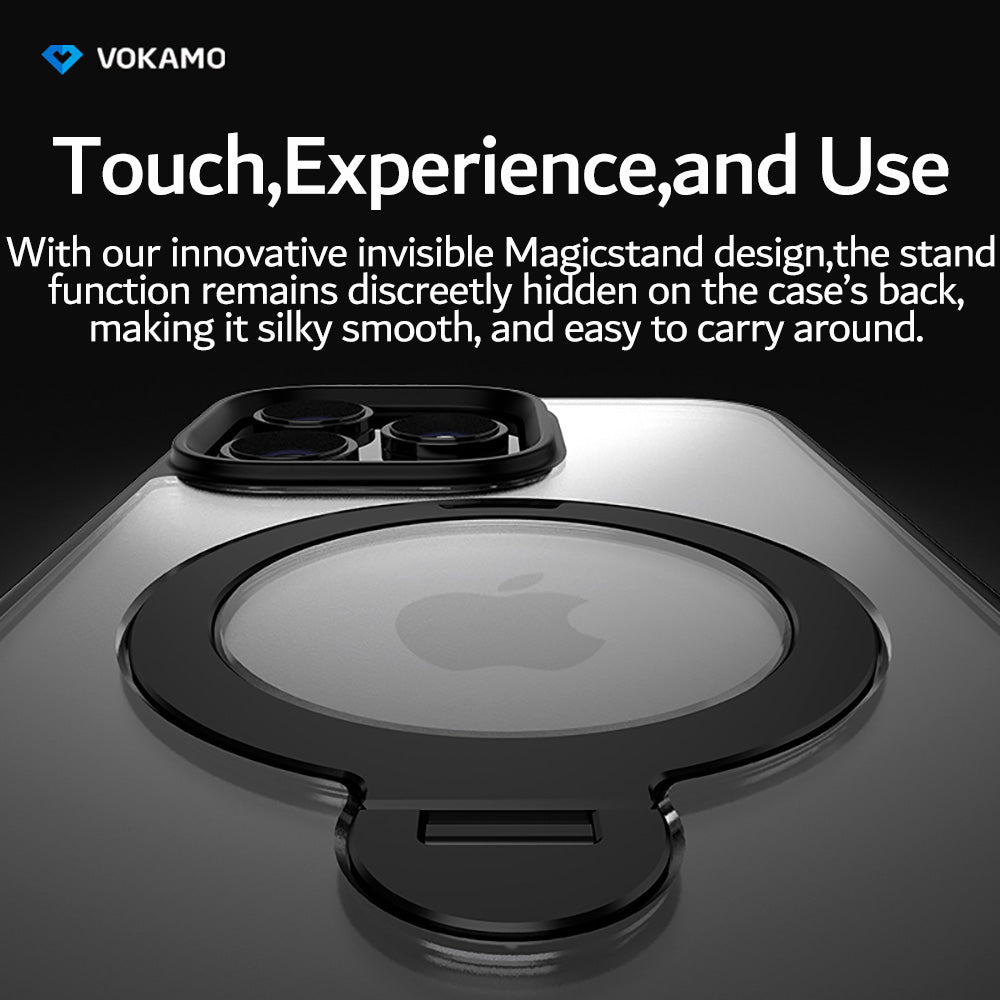 VOKAMO Hard - Shell Case for iPhone 16 Pro Max with MagSafe Kickstand,iPhone 16 Magnetic Case with Stand - VOKAMO