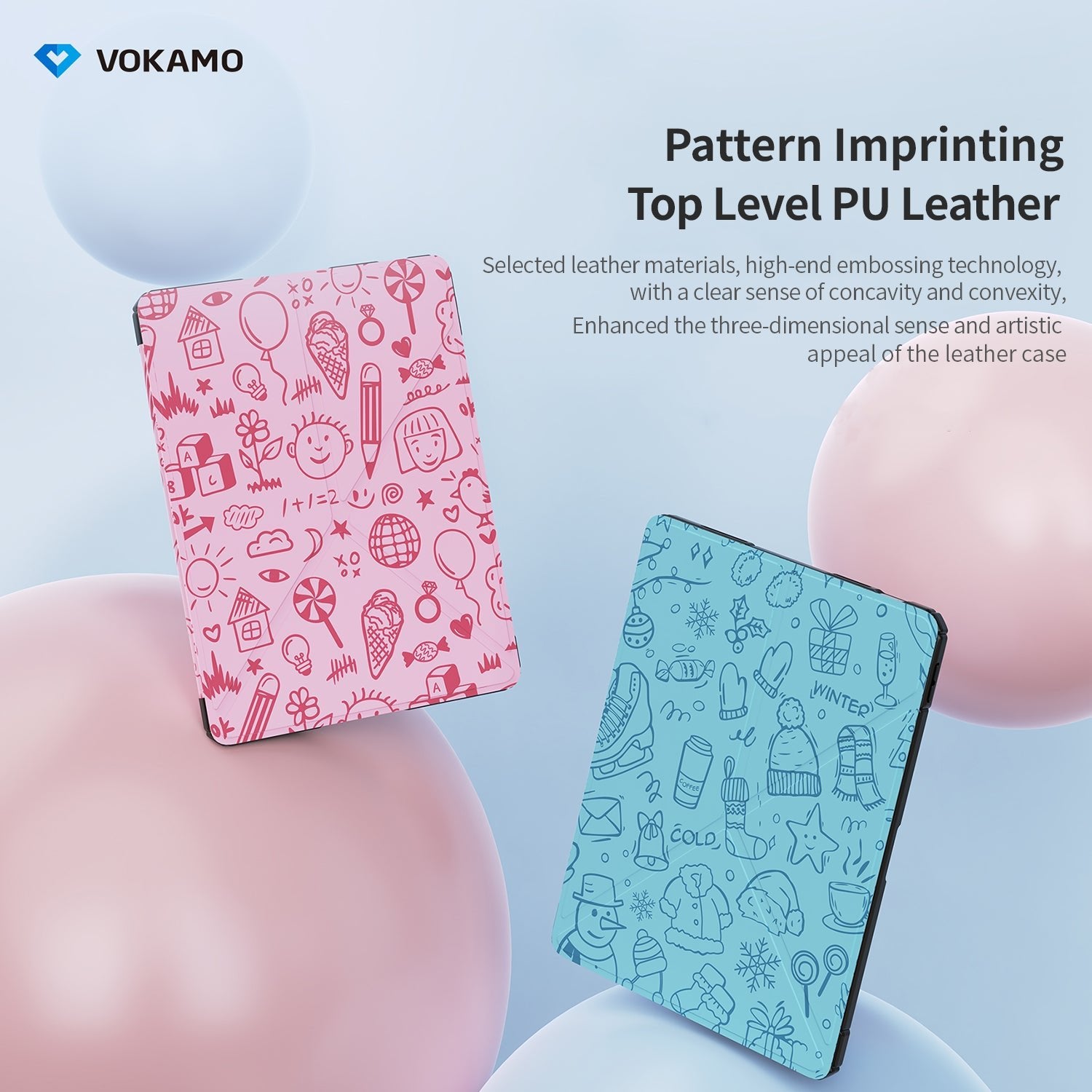VOKAMO iPad Stand Case for iPad 10.9 " (2022) Tablet Stand Case Cover with Pencil Holder for iPad 10th Case - VOKAMO