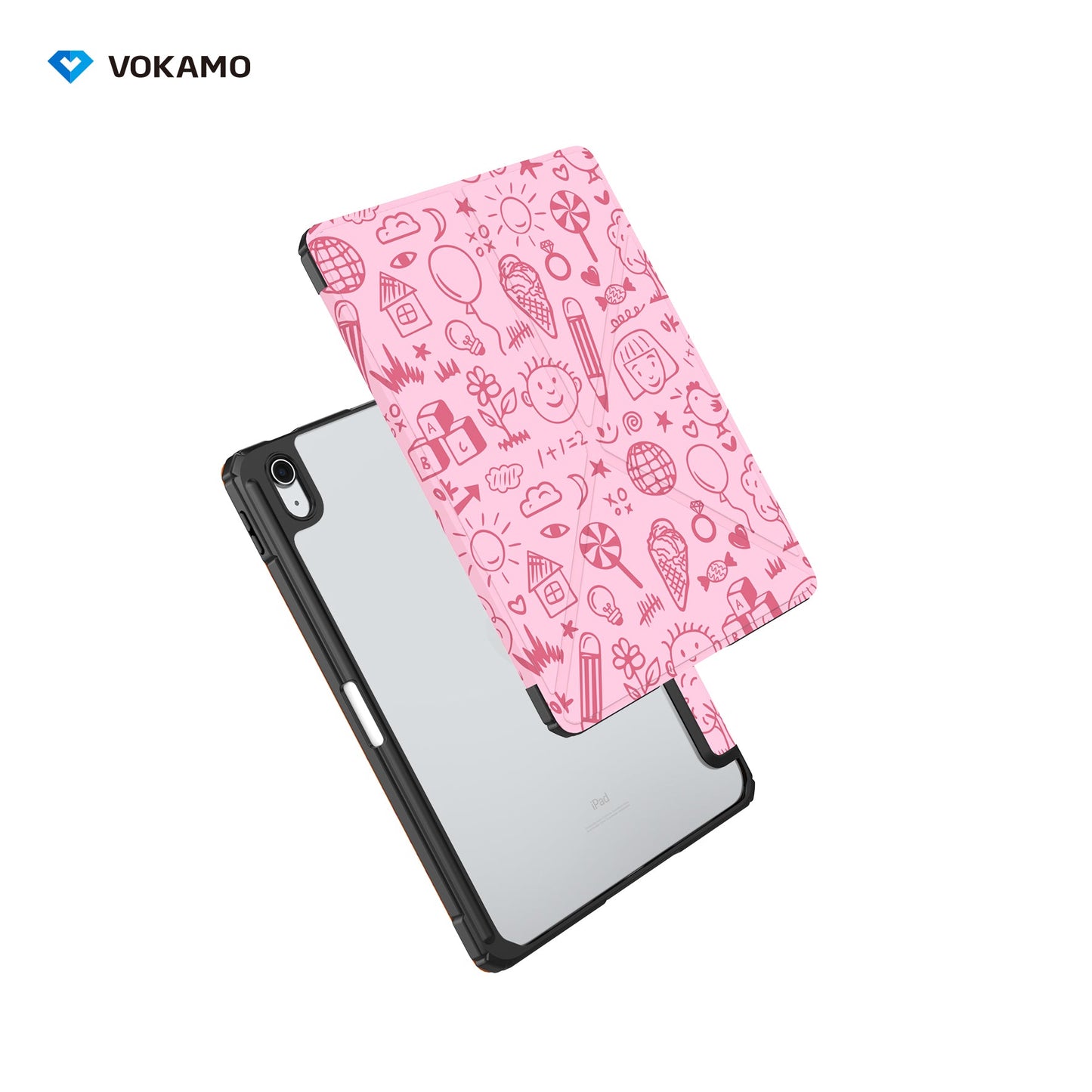 VOKAMO iPad Stand Case for iPad 10.9 " (2022) Tablet Stand Case Cover with Pencil Holder for iPad 10th Case - VOKAMO
