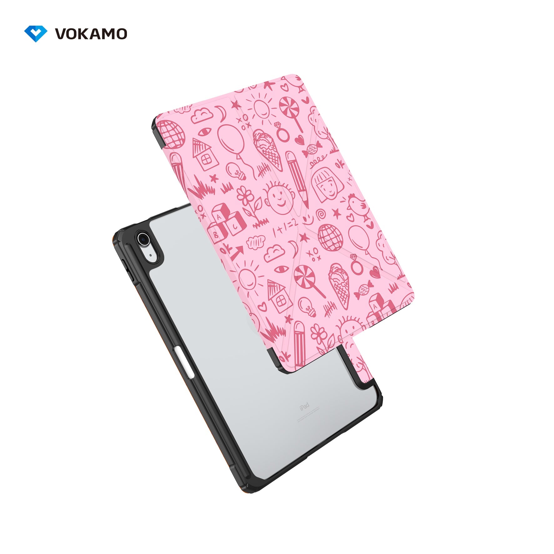 VOKAMO iPad Stand Case for iPad 10.9 " (2022) Tablet Stand Case Cover with Pencil Holder for iPad 10th Case - VOKAMO