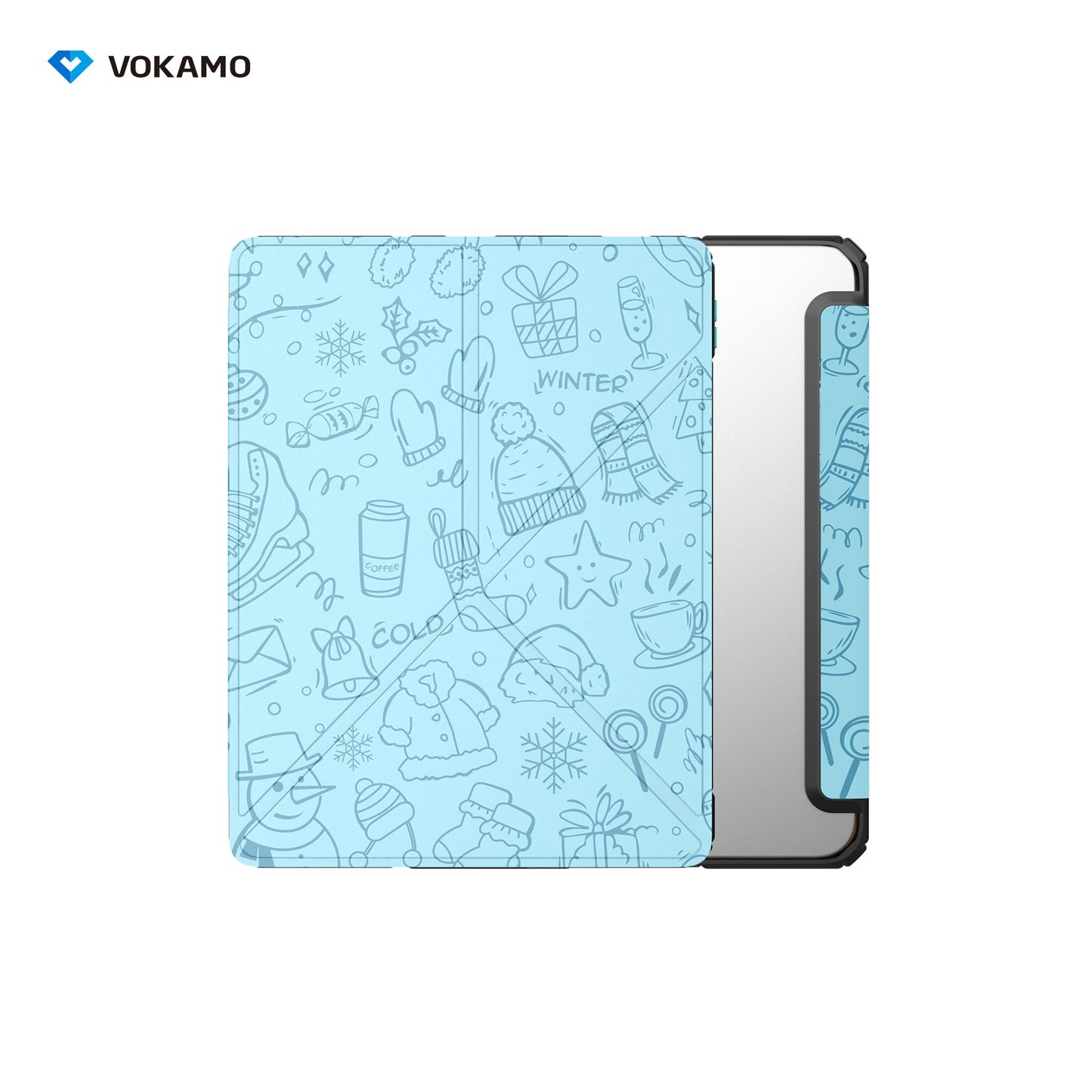VOKAMO iPad Stand Case for iPad 10.9 " (2022) Tablet Stand Case Cover with Pencil Holder for iPad 10th Case - VOKAMO