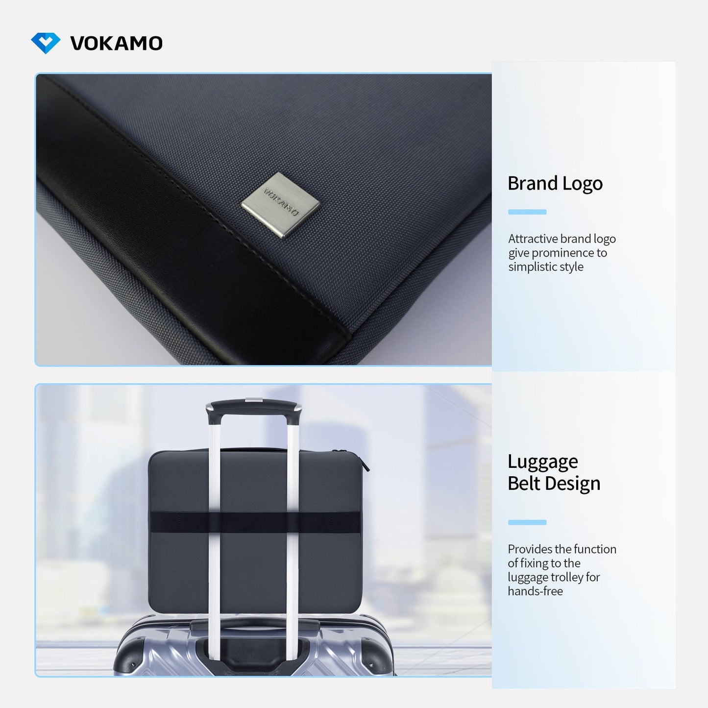 VOKAMO Laptop Sleeve Bag 13 - 16 inches - VOKAMO