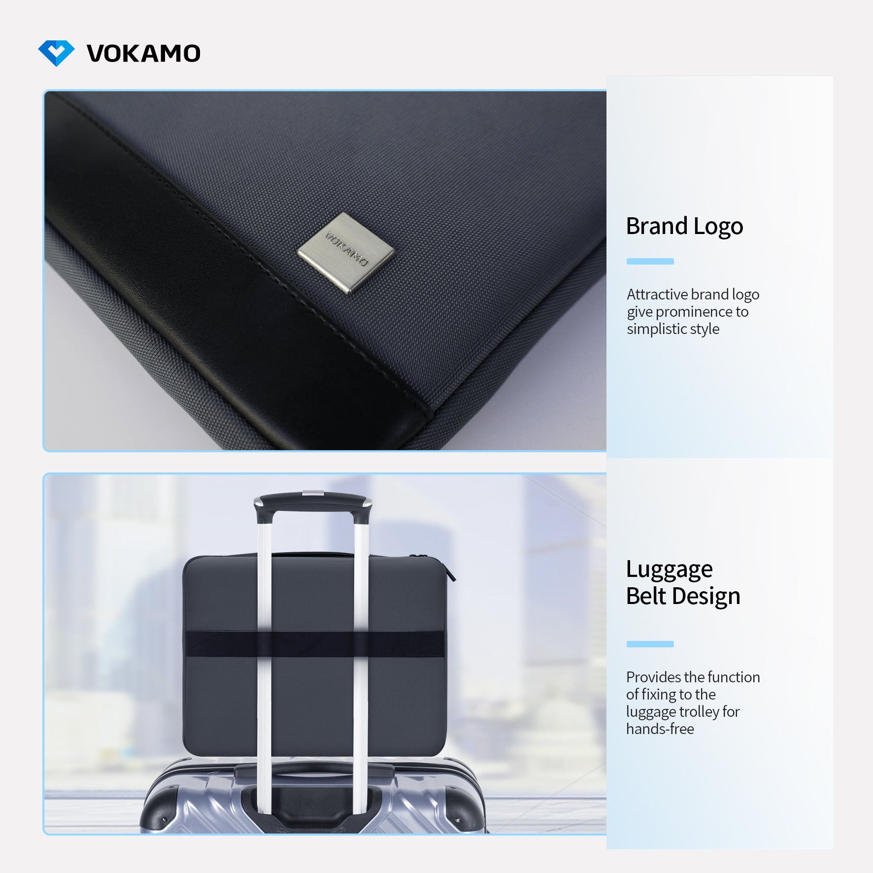 VOKAMO Laptop Sleeve Bag 13 - 16 inches - VOKAMO