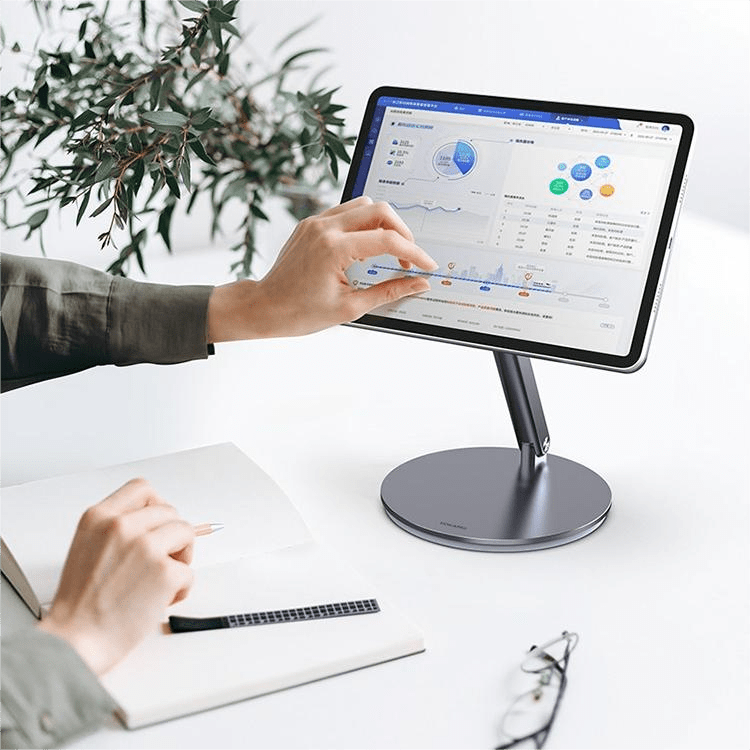 VOKAMO Magnetic iPad Stand 360° Rotating Base Foldable Alloy Tablet Holder Designed For iPad Pro iPad Air - VOKAMO