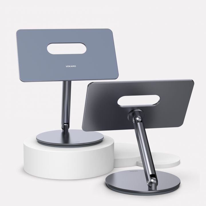 VOKAMO Magnetic iPad Stand 360° Rotating Base Foldable Alloy Tablet Holder Designed For iPad Pro iPad Air - VOKAMO