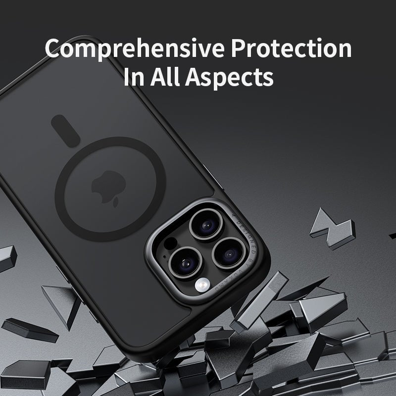 VOKAMO Matte MagSafe Case for iPhone 16 Pro Max Case with Metal Camera Ring Hybrid Magnetic Case - VOKAMO