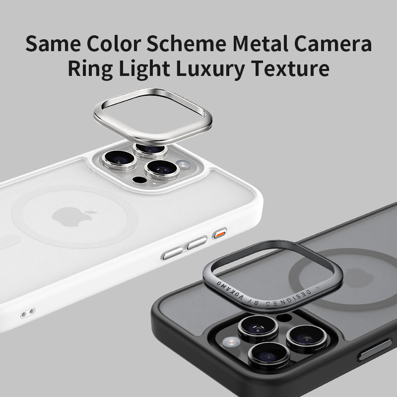VOKAMO Matte MagSafe Case for iPhone 16 Pro Max Case with Metal Camera Ring Hybrid Magnetic Case - VOKAMO