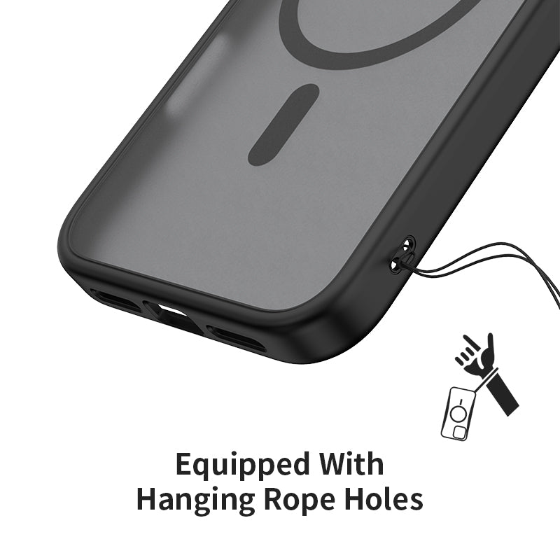 VOKAMO Matte MagSafe Case for iPhone 16 Pro Max Case with Metal Camera Ring Hybrid Magnetic Case - VOKAMO