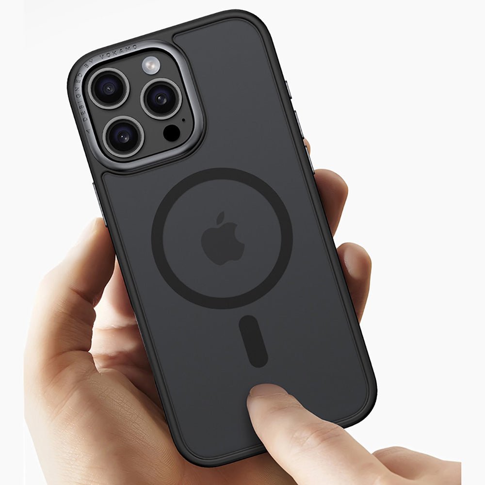 VOKAMO Matte MagSafe Case for iPhone 16 Pro Max Case with Metal Camera Ring Hybrid Magnetic Case - VOKAMO