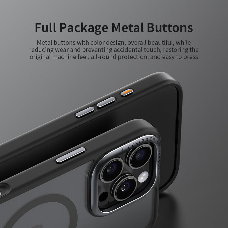 VOKAMO Matte MagSafe Case for iPhone 16 Pro Max Case with Metal Camera Ring Hybrid Magnetic Case - VOKAMO