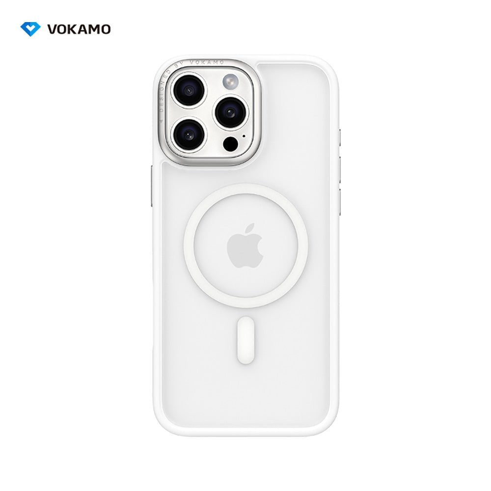VOKAMO Matte MagSafe Case for iPhone 16 Pro Max Case with Metal Camera Ring Hybrid Magnetic Case - VOKAMO