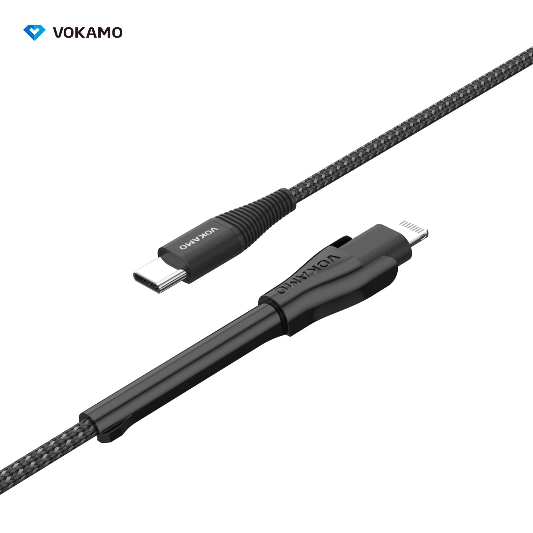 VOKAMO [MFI Certified]USB - C to Lightning Cable with Phone Holder Design 1.2m - VOKAMO