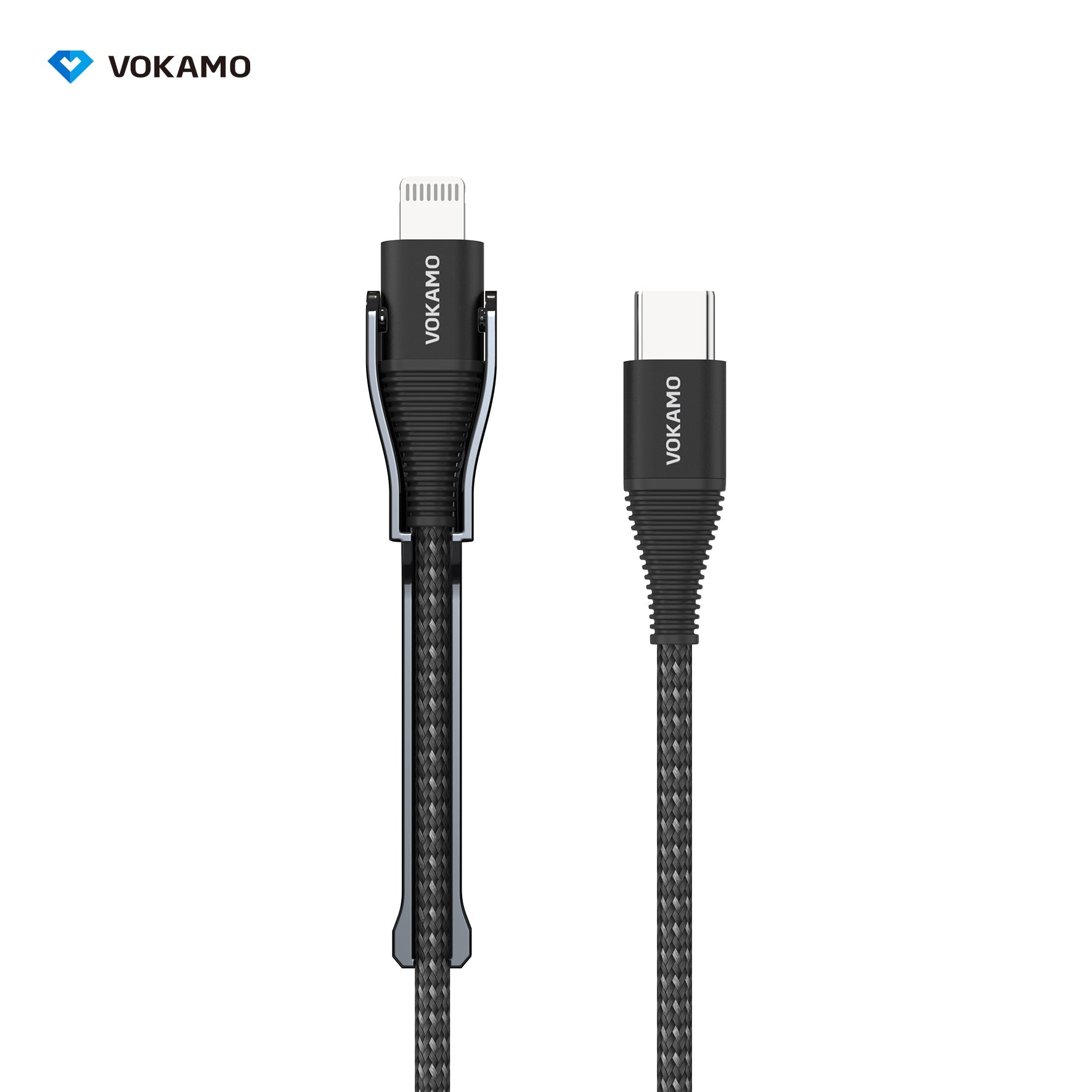 VOKAMO [MFI Certified]USB - C to Lightning Cable with Phone Holder Design 1.2m - VOKAMO