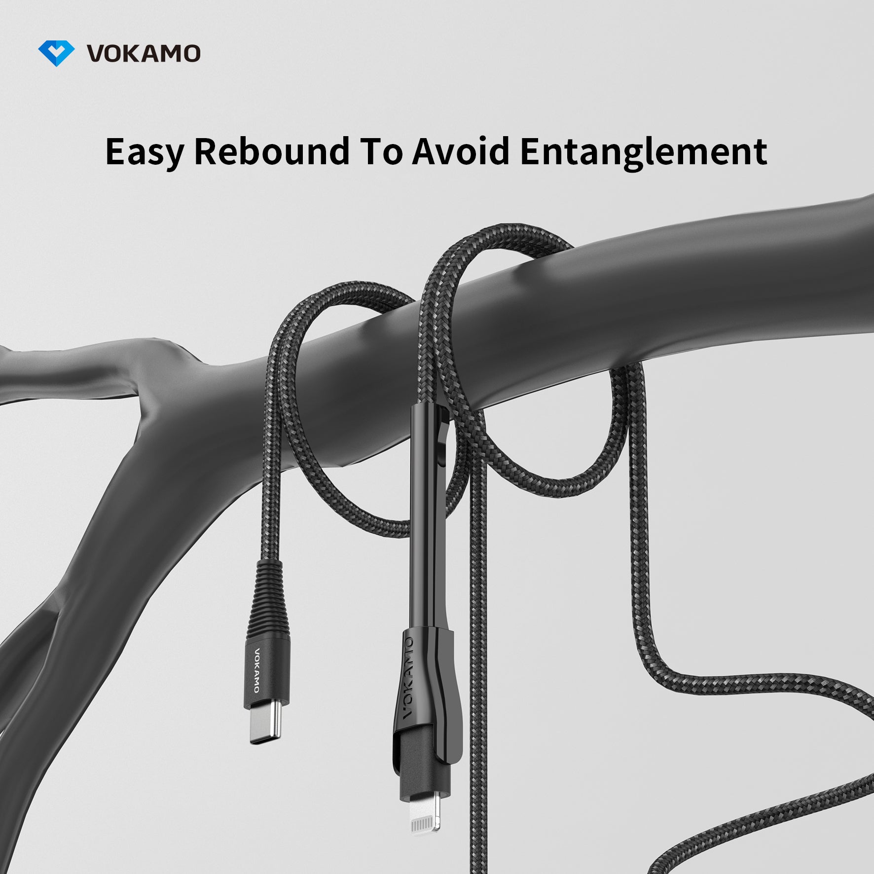 VOKAMO [MFI Certified]USB - C to Lightning Cable with Phone Holder Design 1.2m - VOKAMO