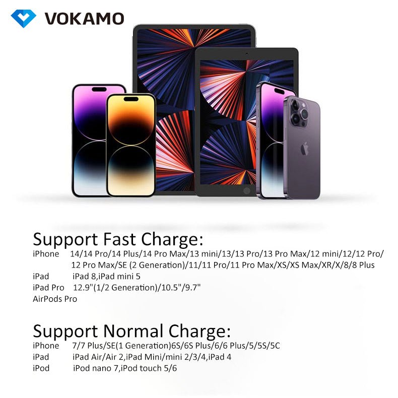 VOKAMO [MFI Certified]USB - C to Lightning Cable with Phone Holder Design 1.2m - VOKAMO
