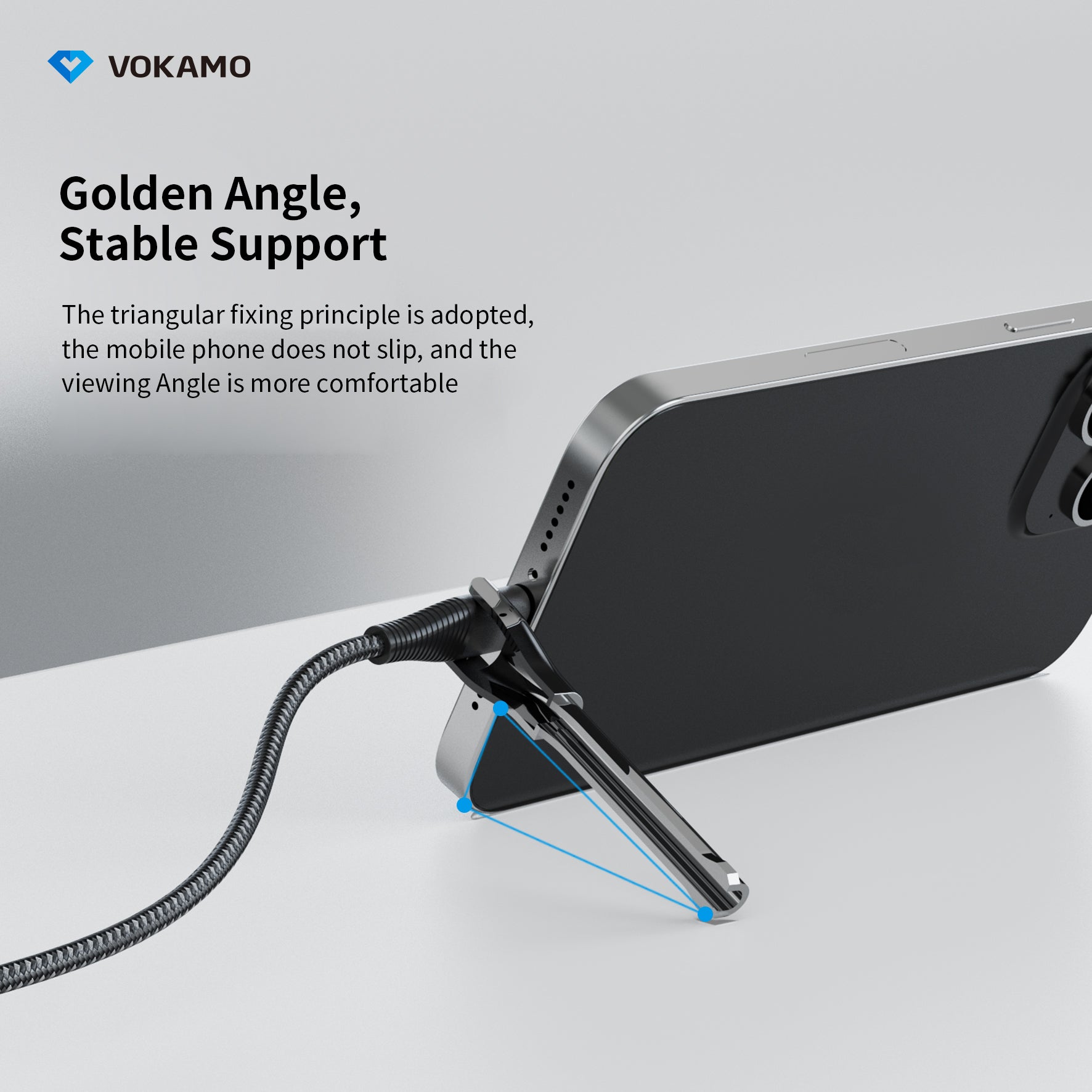 VOKAMO [MFI Certified]USB - C to Lightning Cable with Phone Holder Design 1.2m - VOKAMO