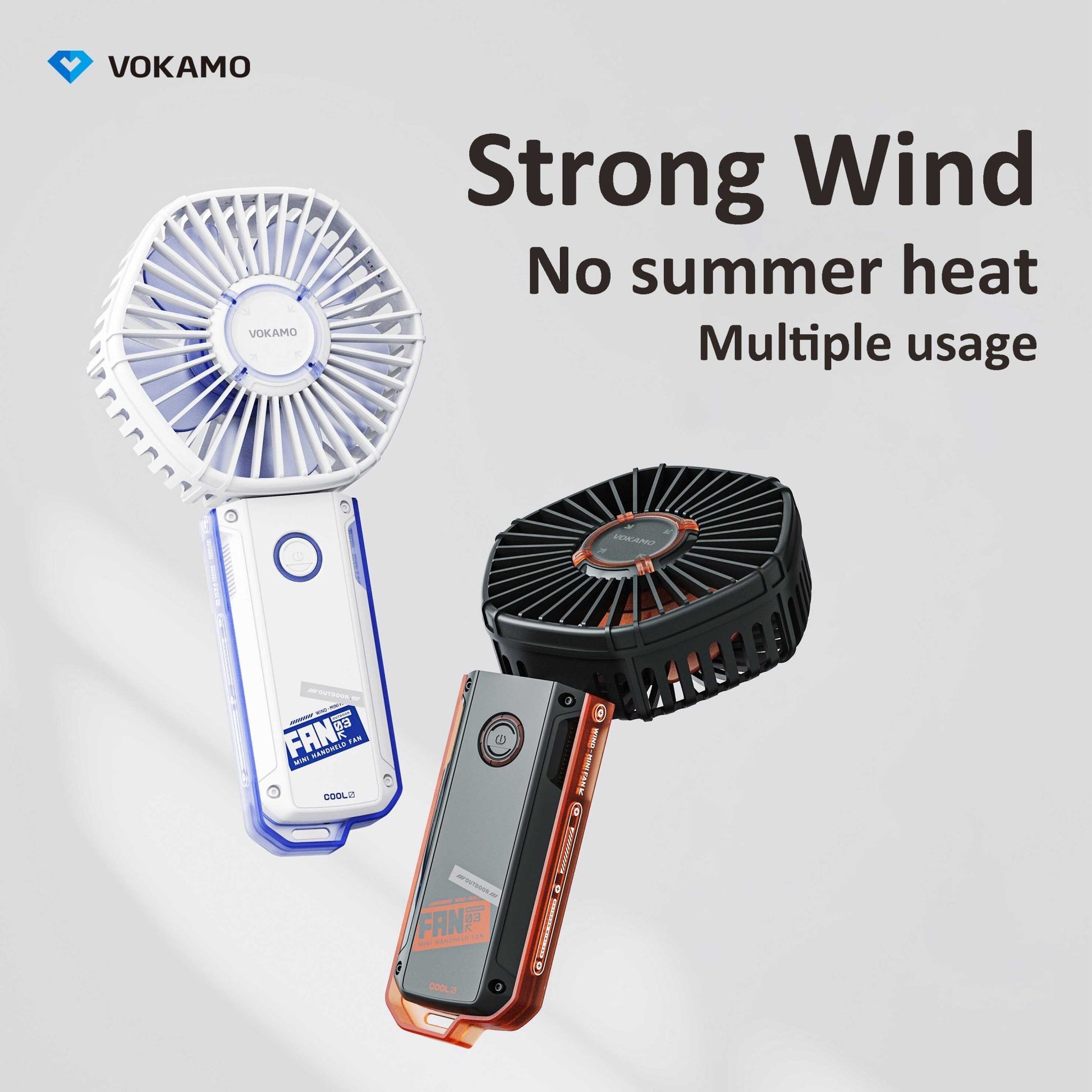 Vokamo Portable Fan Rechargable Mini Fan - VOKAMO