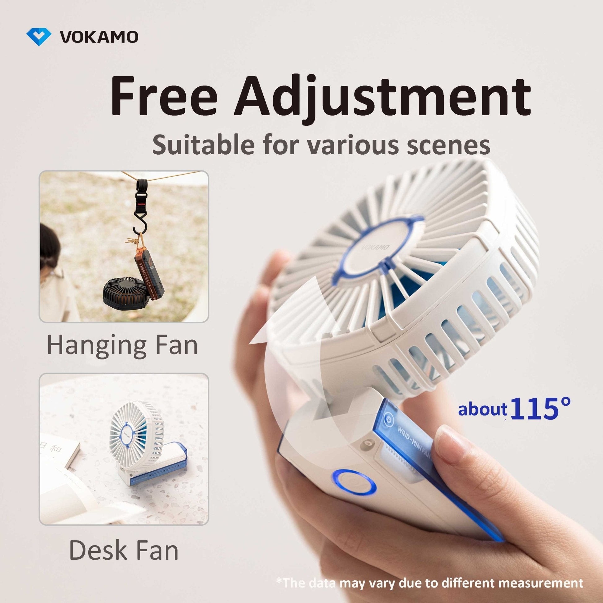 Vokamo Portable Fan Rechargable Mini Fan - VOKAMO