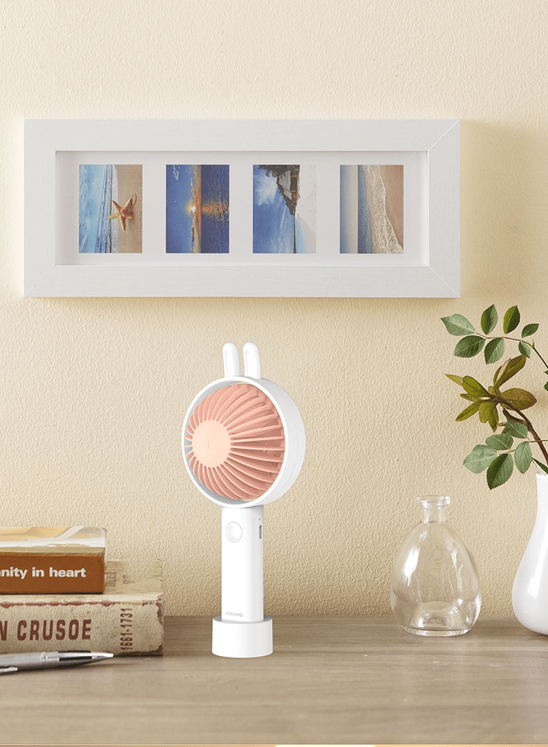 Vokamo Portable Mini Hand Fan Cute Rabbit Handheld Air Fan - VOKAMO