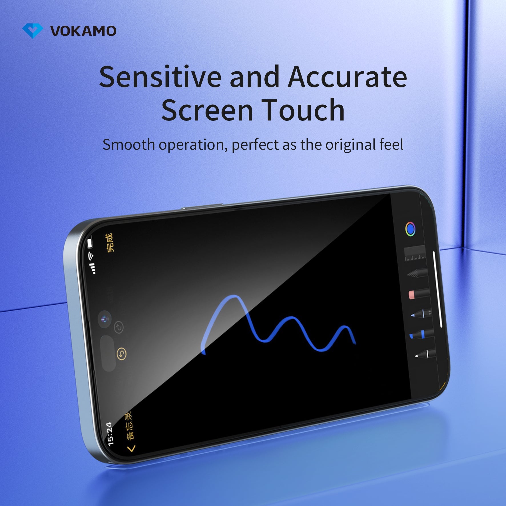 VOKAMO Privacy Screen Protector for iPhone 14 Pro Max/14 Plus/14 Pro/14 Privcy Guard Tempered Glass - VOKAMO