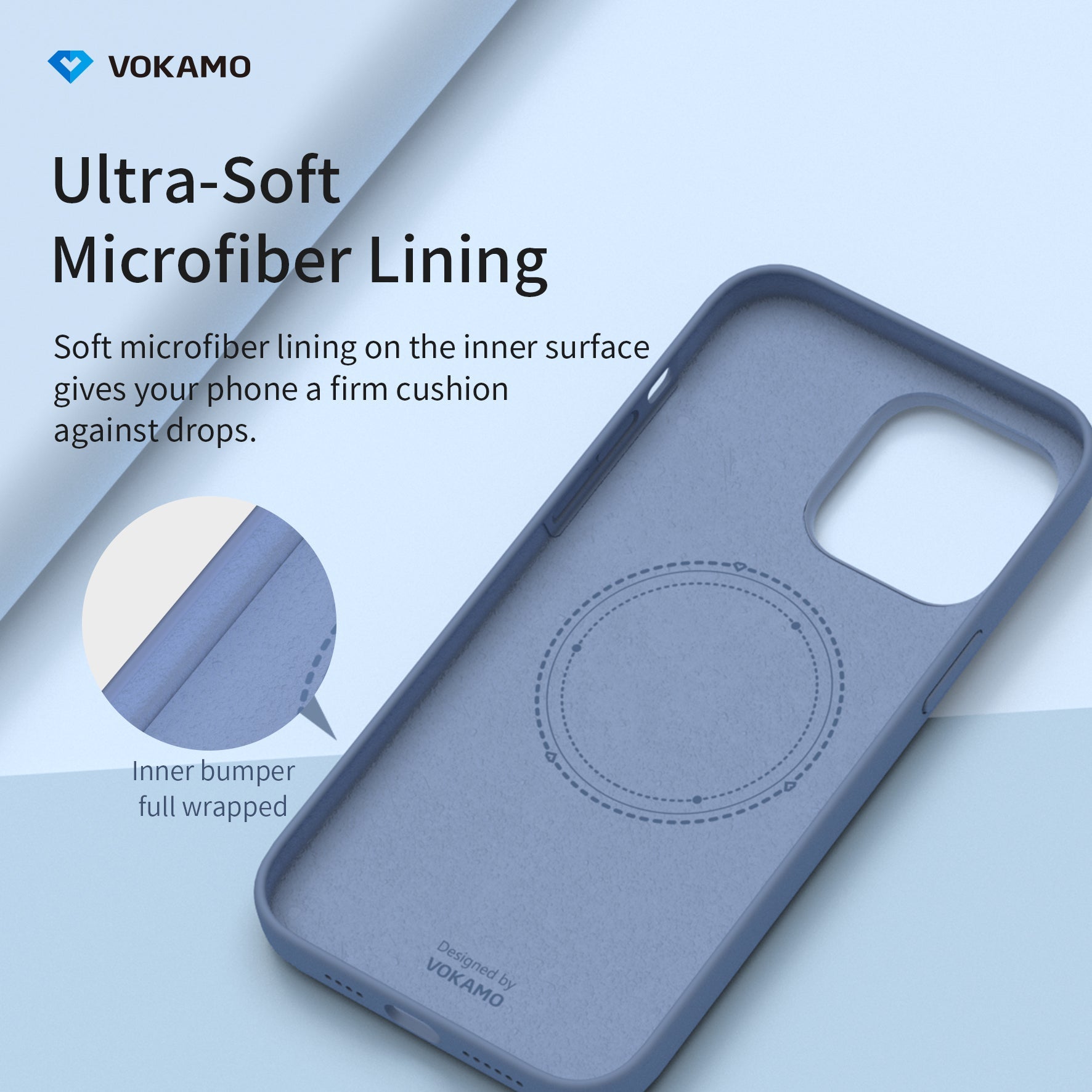 VOKAMO Silicone Case with MagSafe for iPhone 14 Pro Max/14/14 Pro/14 Plus - VOKAMO