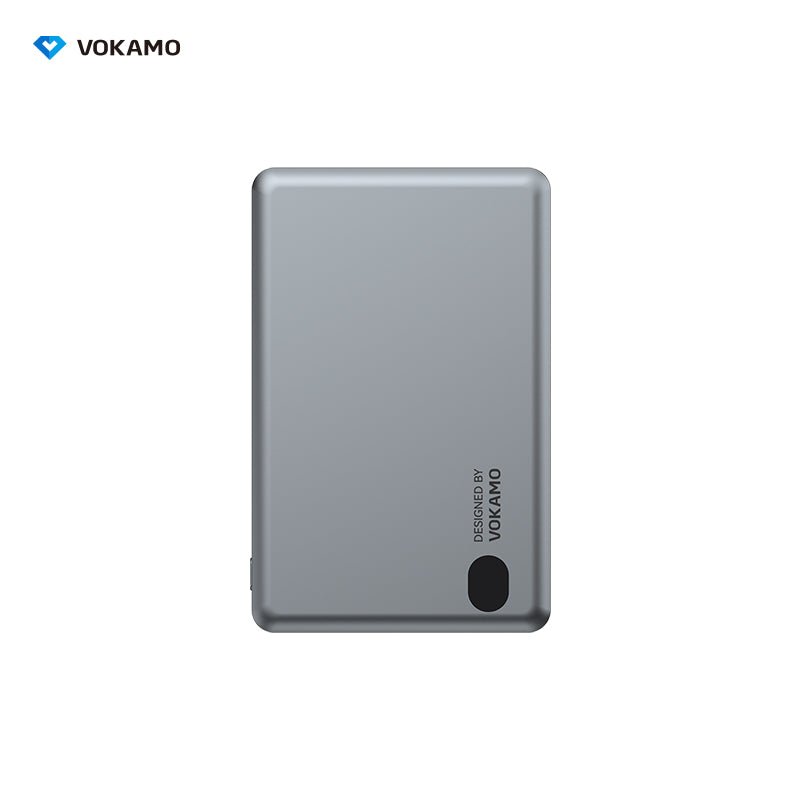 VOKAMO Ultra Slim Magnetic Power Bank 5000mAh Portable Travel Battery Bank - VOKAMO