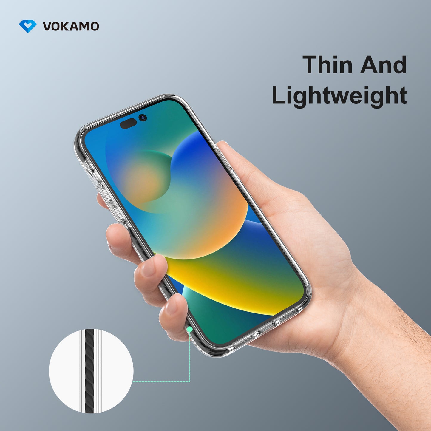 VOKAMO Shockproof Phone Cases, Drop Tested Clear Case for iPhone 14 Pro Max/14 Pro/iPhone 14/14 Plus