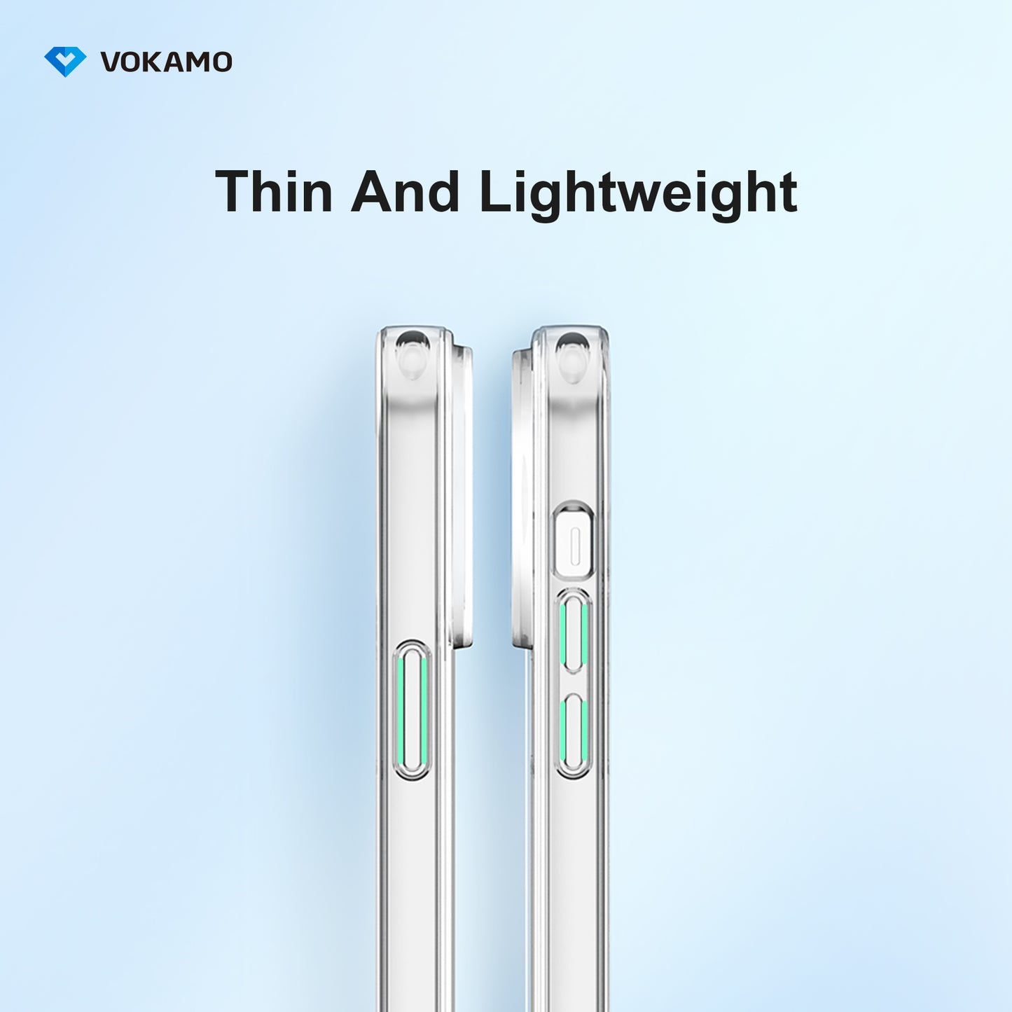 VOKAMO iPhone 14 Clear Case,Ultra Slim Transparent Cover for iPhone 14/14 Pro/14 Plus/14 Pro Max