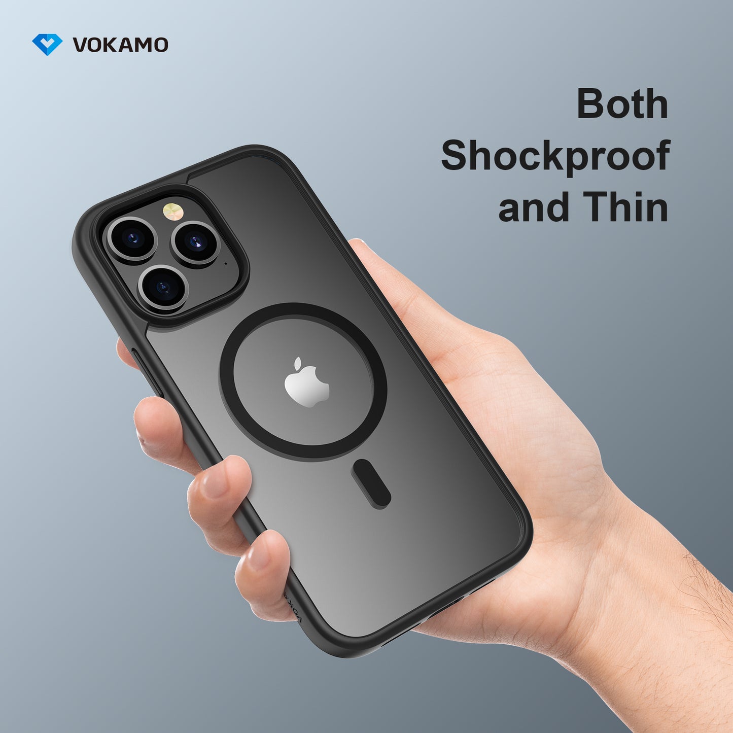VOKAMO Matte Clear Magnetic Shockproof Case for iPhone 14 Pro Max/14 Pro/14/14 Plus Case with MagSafe