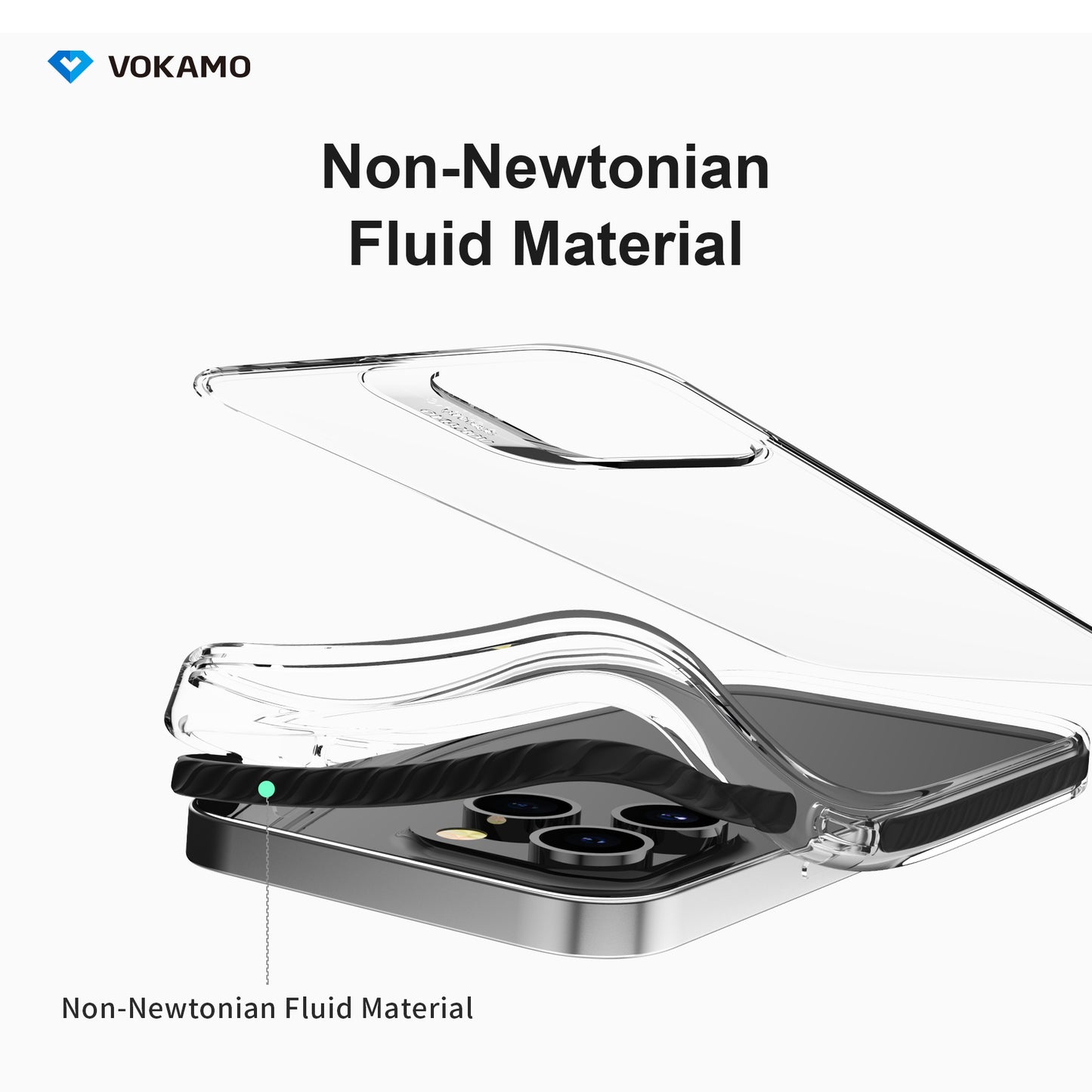 VOKAMO Shockproof Phone Cases, Drop Tested Clear Case for iPhone 14 Pro Max/14 Pro/iPhone 14/14 Plus
