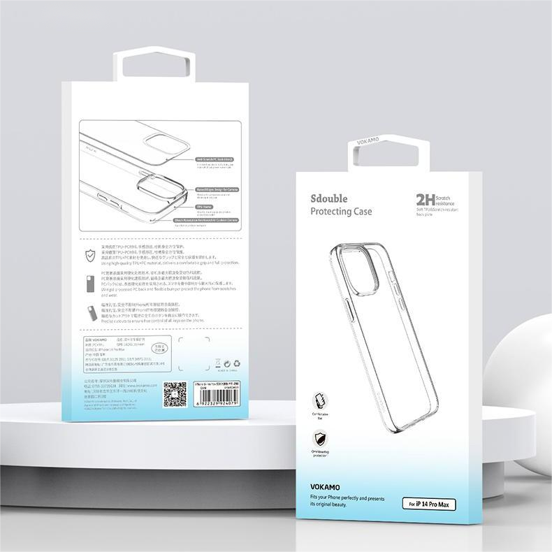 VOKAMO iPhone 14 Clear Case,Ultra Slim Transparent Cover for iPhone 14/14 Pro/14 Plus/14 Pro Max