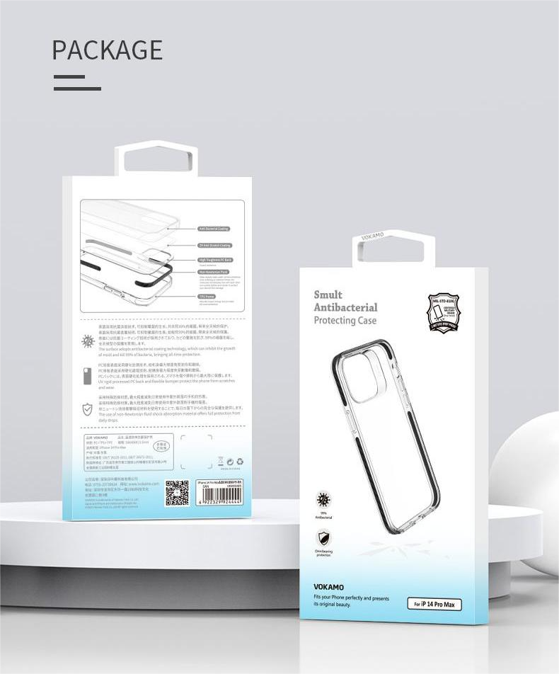 VOKAMO Shockproof Phone Cases, Drop Tested Clear Case for iPhone 14 Pro Max/14 Pro/iPhone 14/14 Plus