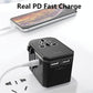 VOKAMO International Travel Adapter Worldwide All in One Universal Wall AC Power Plug Charger