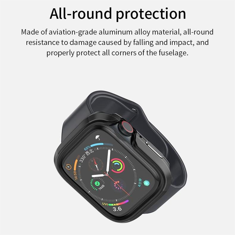 VOKAMO Aluminum Bumper Case for Appe Watch Series 40/44 mm[No Screen Protector]