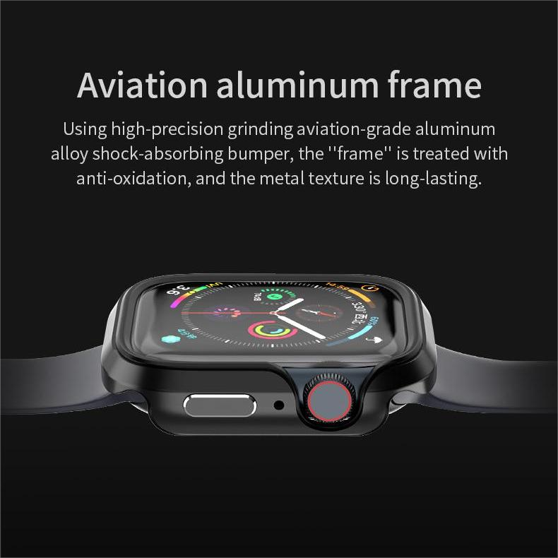 VOKAMO Aluminum Bumper Case for Appe Watch Series 40/44 mm[No Screen Protector]
