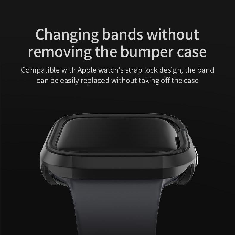 VOKAMO Aluminum Bumper Case for Appe Watch Series 40/44 mm[No Screen Protector]