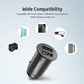 VOKAMO Car Charger Small 4.8A Metal USB Car Charger Fast Car Charge Adapter(Dual USB Ports) - VOKAMO