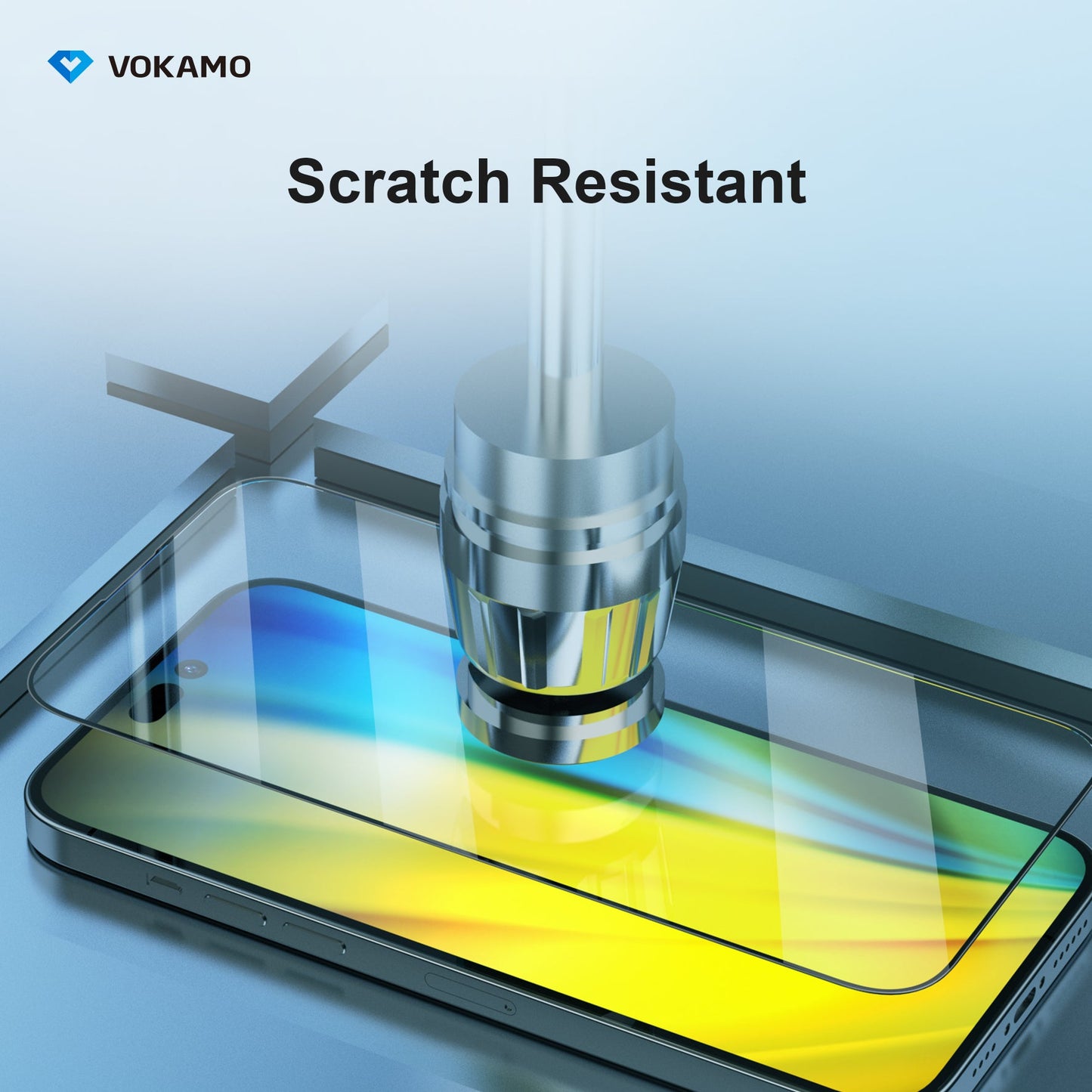 VOKAMO HD Tempered Glass for iPhone 14 Pro Max/14 Pro/14 Plus/14 Screen Protector,9H 2.5D 0.25mm Crystal HD - VOKAMO