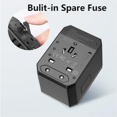 VOKAMO International Travel Adapter Worldwide All in One Universal Wall AC Power Plug Charger - VOKAMO