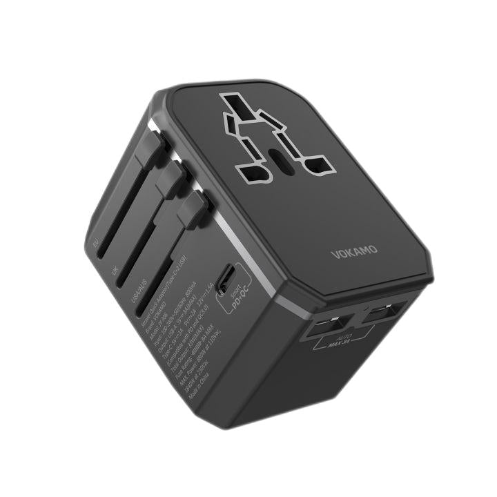 VOKAMO International Travel Adapter Worldwide All in One Universal Wall AC Power Plug Charger - VOKAMO