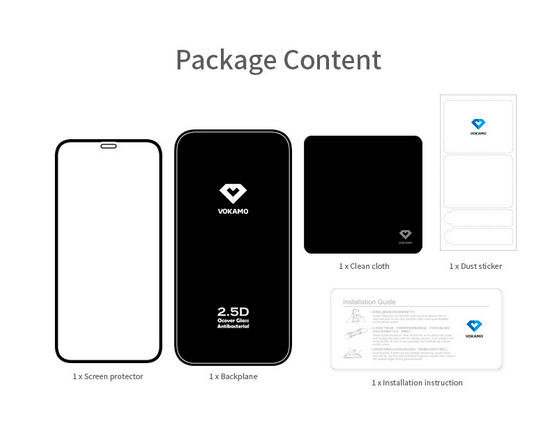 VOKAMO iPhone 13 Tempered Glass HD Clarity,9H 2.5D Screen Protector - VOKAMO