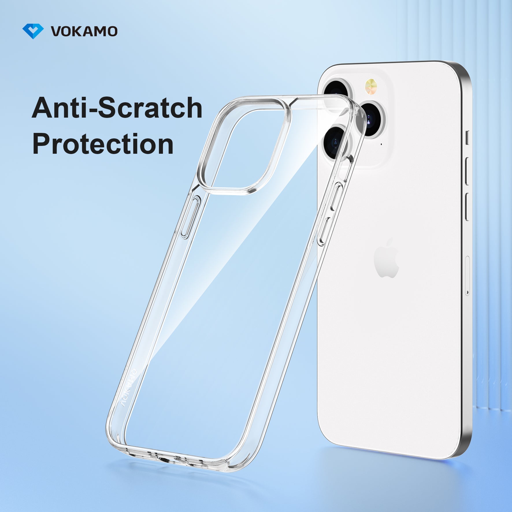 VOKAMO iPhone 14 Clear Case,Ultra Slim Transparent Cover for iPhone 14/14 Pro/14 Plus/14 Pro Max - VOKAMO