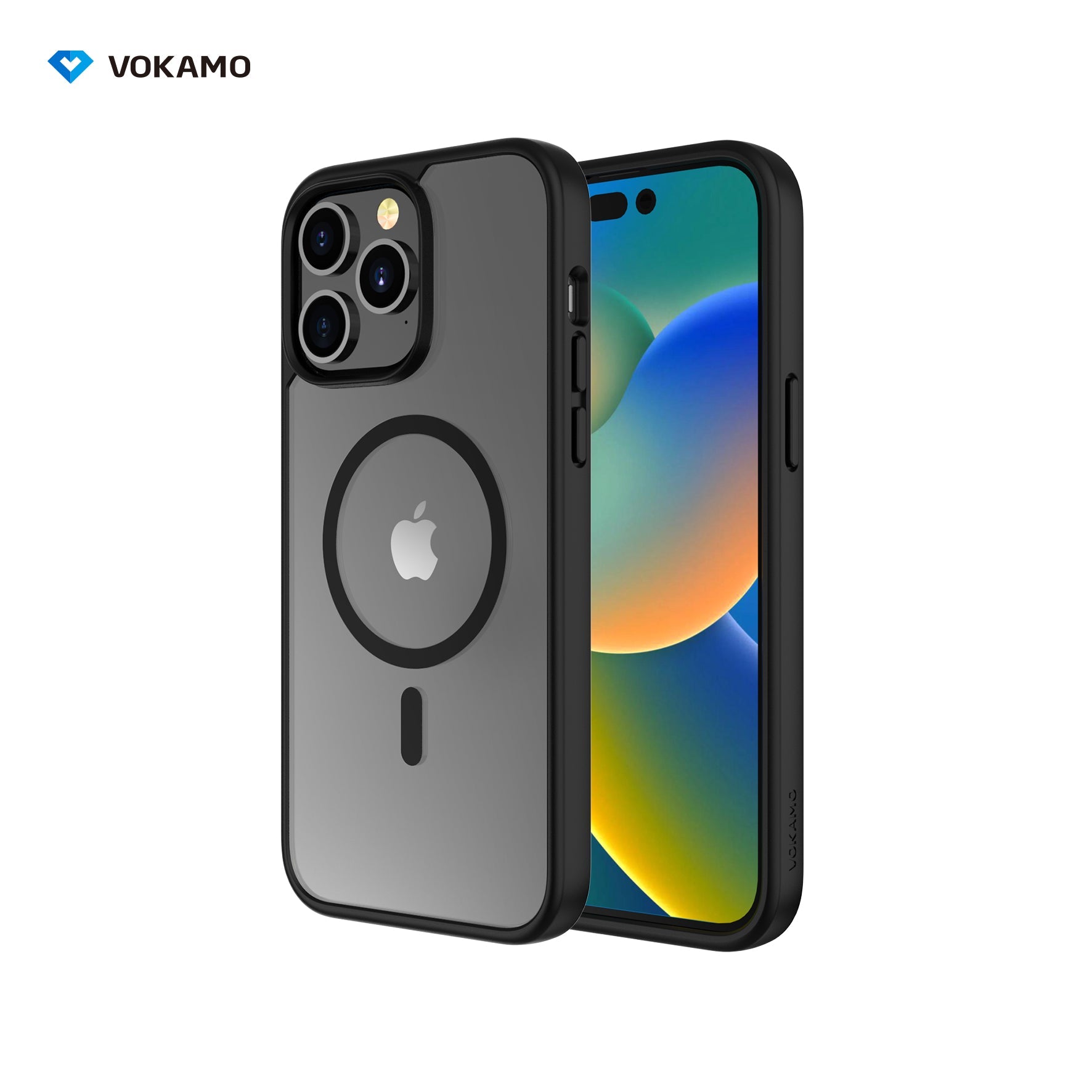VOKAMO Matte Clear Magnetic Shockproof Case for iPhone 14 Pro Max/14 Pro/14/14 Plus Case with MagSafe - VOKAMO