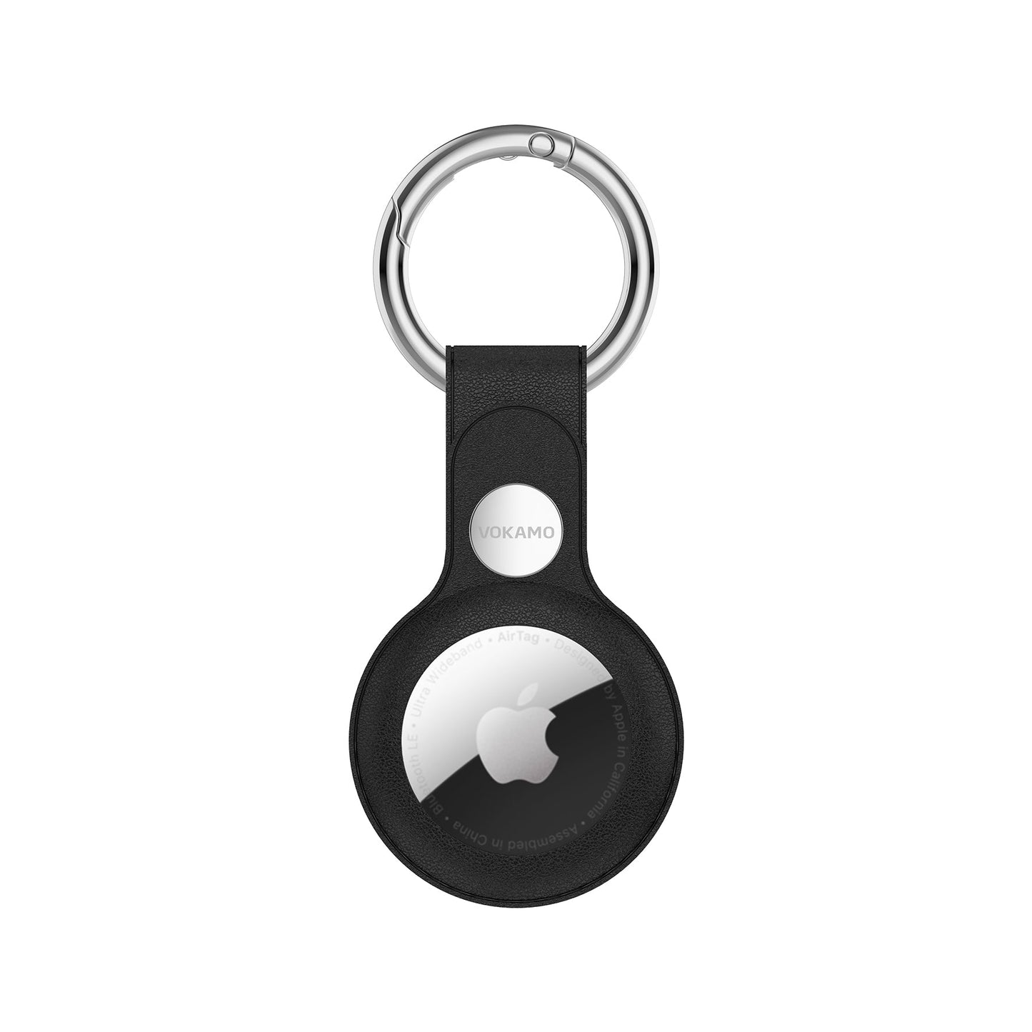 VOKAMO PU Leather Air Tag Holder for Apple Airtag, Protective Air Tag Accessories - VOKAMO